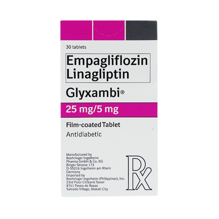 GLYXAMBI Empagliflozin Linagliptin 25mg 5mg Film Coated Tablet 30 S