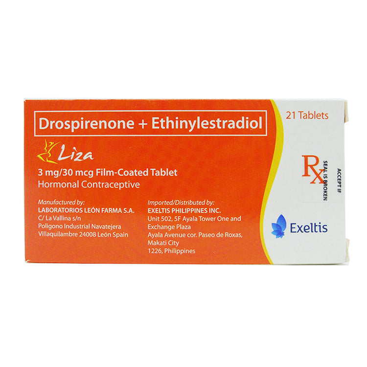 LIZA Drospirenone Ethinylestradiol 3mg 30mcg Film Coated Tablet 21