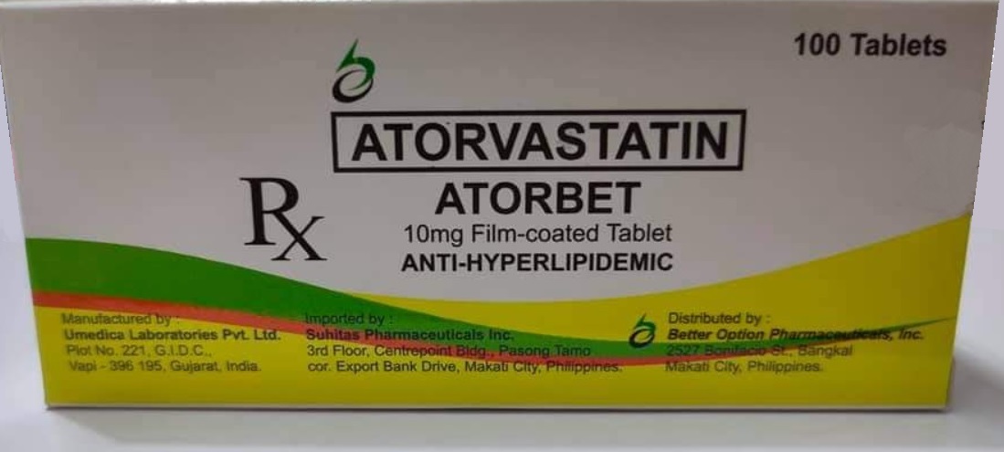 ATORBET Atorvastatin 10mg Film Coated Tablet 100 S Price In The