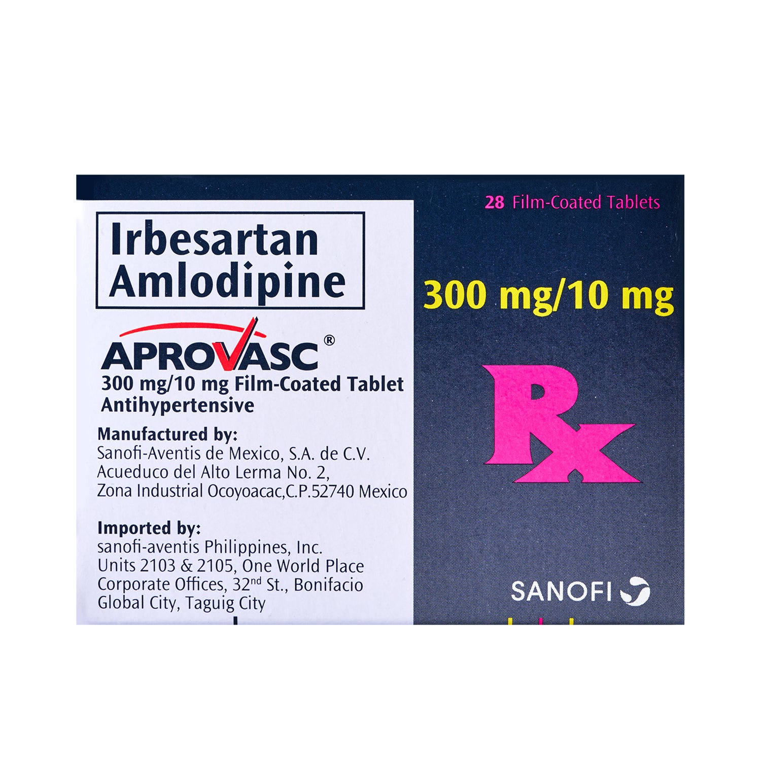 APROVASC Irbesartan / Amlodipine 300mg / 10mg Film-Coated Tablet 28's ...