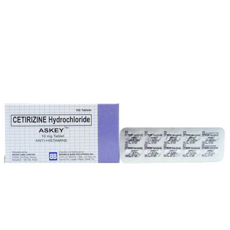 ASKEY Cetirizine Hydrochloride 10mg Tablet 100's price in the