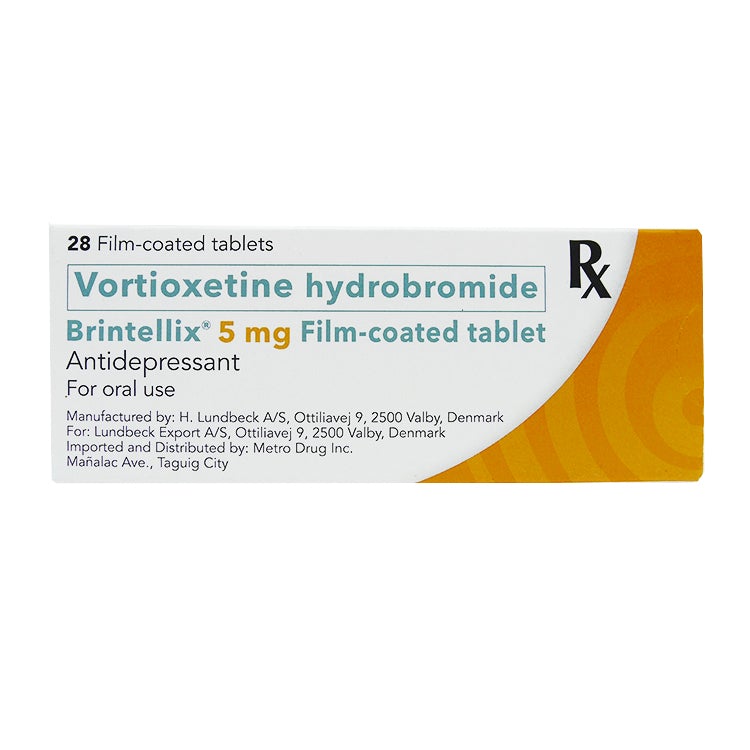 BRINTELLIX Vortioxetine Hydrobromide 5mg Film Coated Tablet 28 s