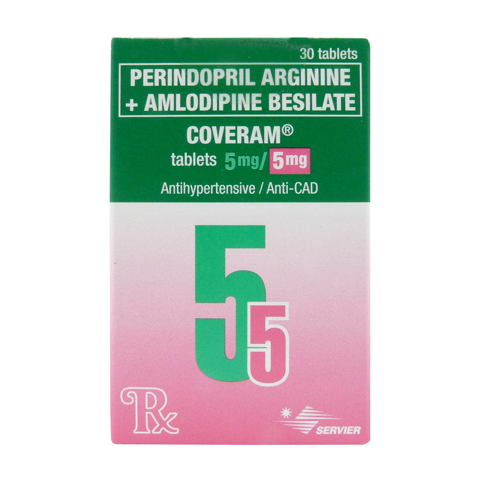 COVERAM Perindopril / Amlodipine 5mg / 5mg Tablet 30's price in the ...