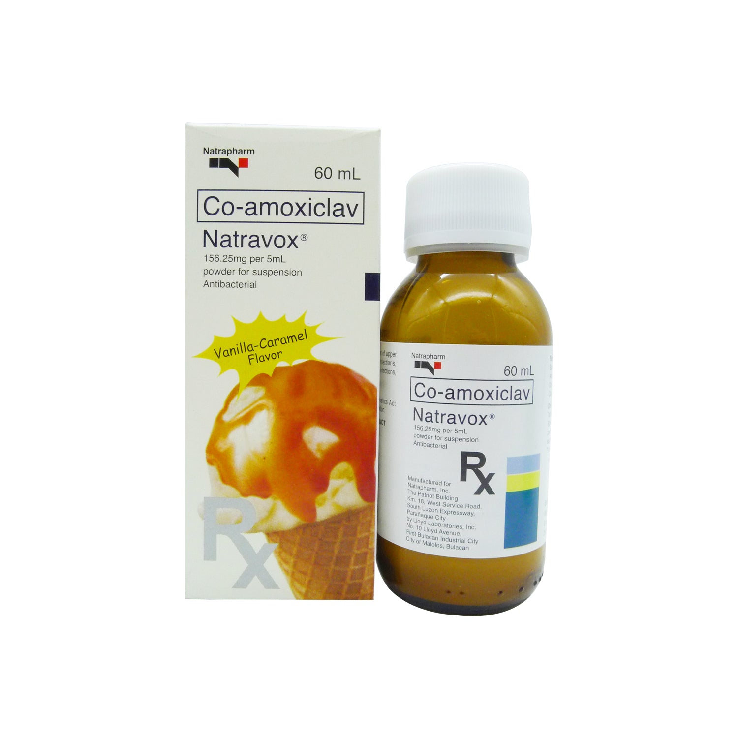 Buy Natravox co-amoxiclav 156.25 mg / 5ml (125mg / 31.25mg per 5ml ...