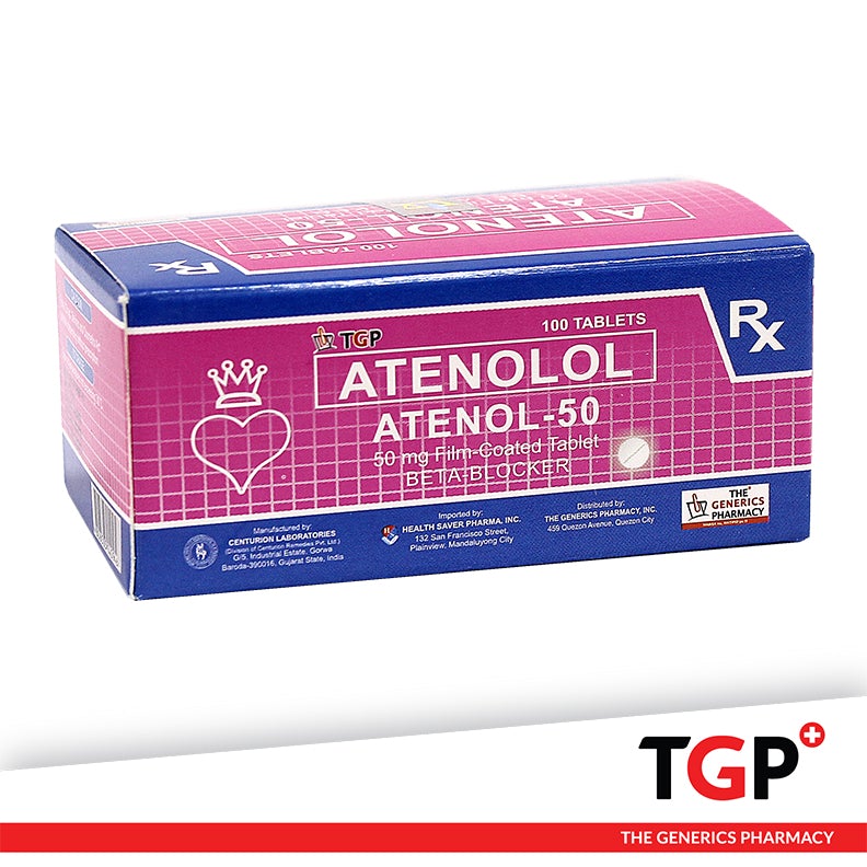 ATENOL-50 Atenolol 50mg Film-Coated Tablet 100's price in the ...