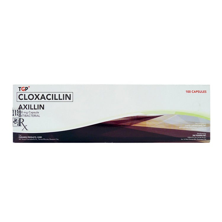 AXILLIN Cloxacillin 500mg Capsule 100's price in the Philippines ...