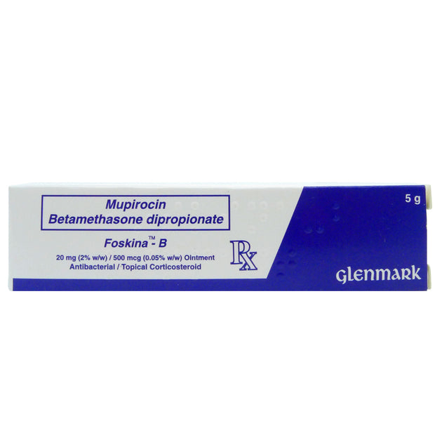 Foskina B Mupirocin Betamethasone Dipropionate 20mg 500mcg Per G Ointment 5g Price In The