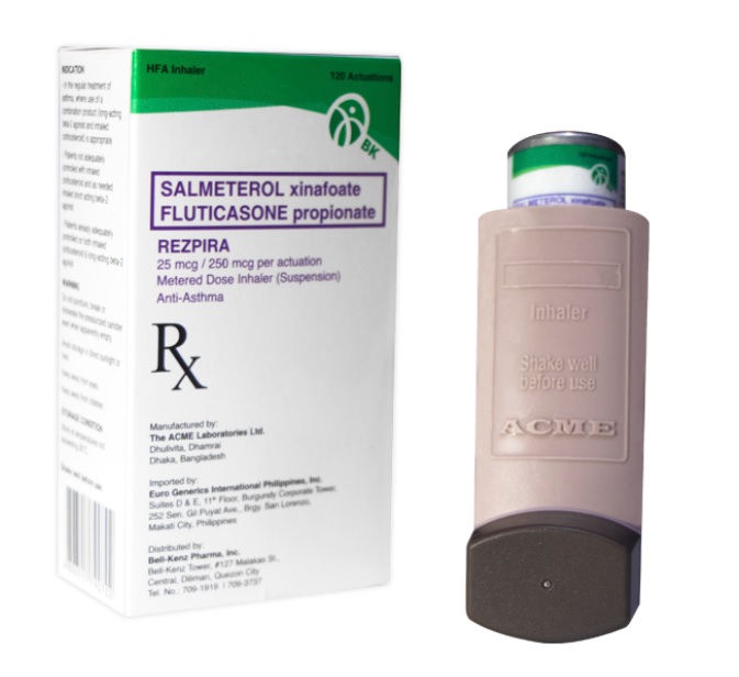 Rezpira Salmeterol Xinafoate Fluticasone Propionate 25mcg 250mcg Per Actuation Metered Dose 5863