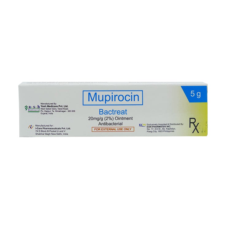 Bactreat Mupirocin 2 0 20mg G Ointment 5g Price In The Philippines Medsgo Pharmacy