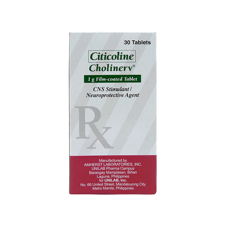 CHOLINERV Citicoline 1g Film-Coated Tablet 30's price in the ...