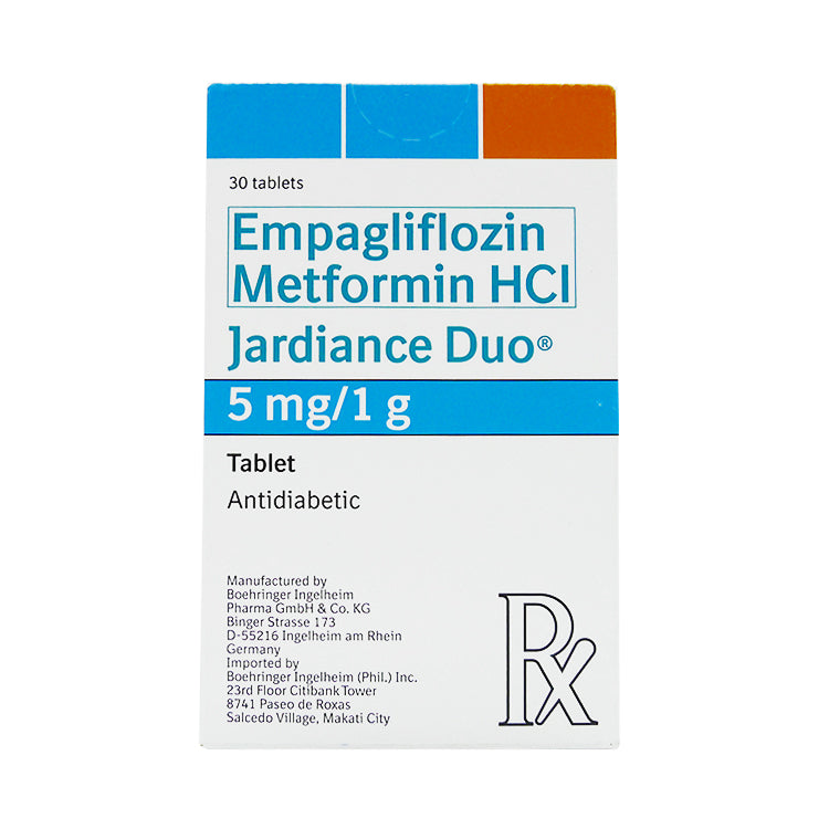 JARDIANCE DUO Empagliflozin / Metformin Hydrochloride 5mg / 1g Tablet ...