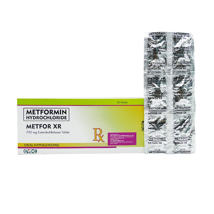 METFOR XR Metformin Hydrochloride 750mg Extended-Release Tablet 30's ...