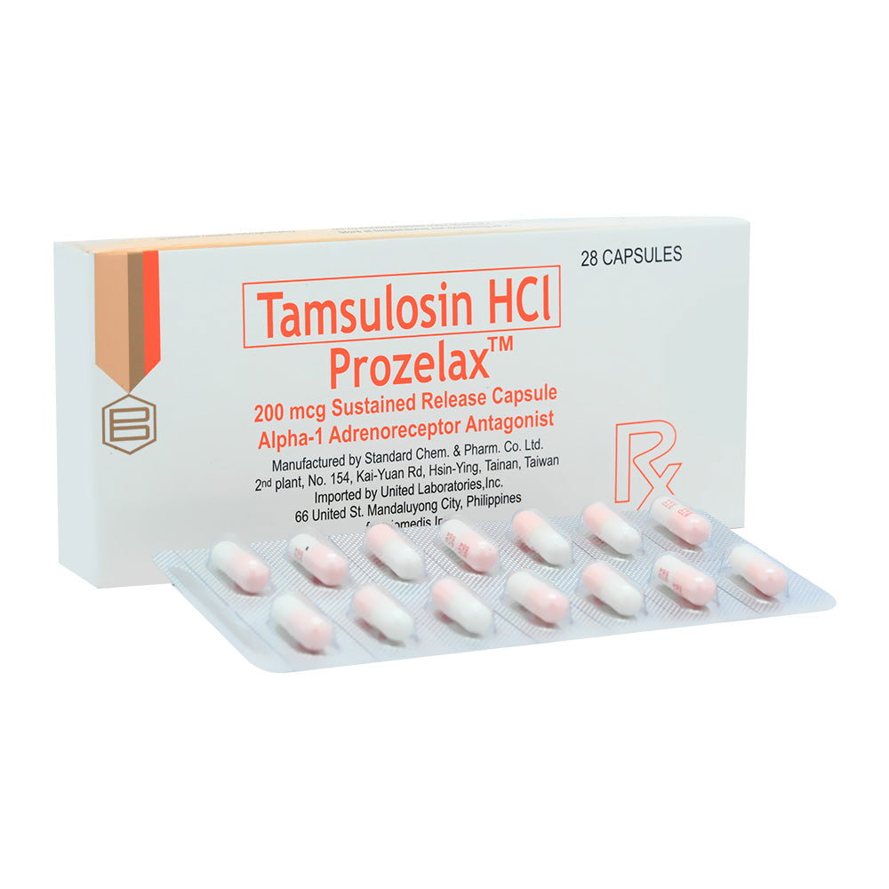 PROZELAX Tamsulosin Hydrochloride 200mcg Sustained Release Capsule 28's ...