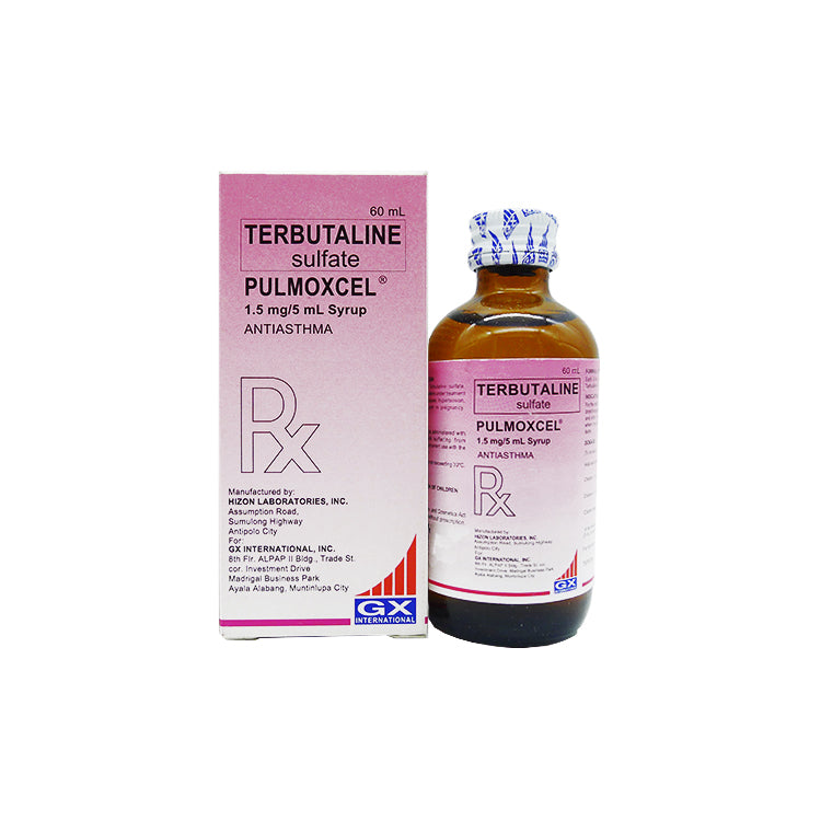 PULMOXCEL Terbutaline Sulfate 1.5mg / 5mL Syrup 60mL price in the ...