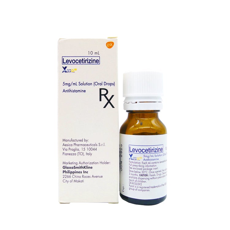 XYZAL Levocetirizine 5mg / mL Oral Drops 10mL price in the Philippines MedsGo Pharmacy