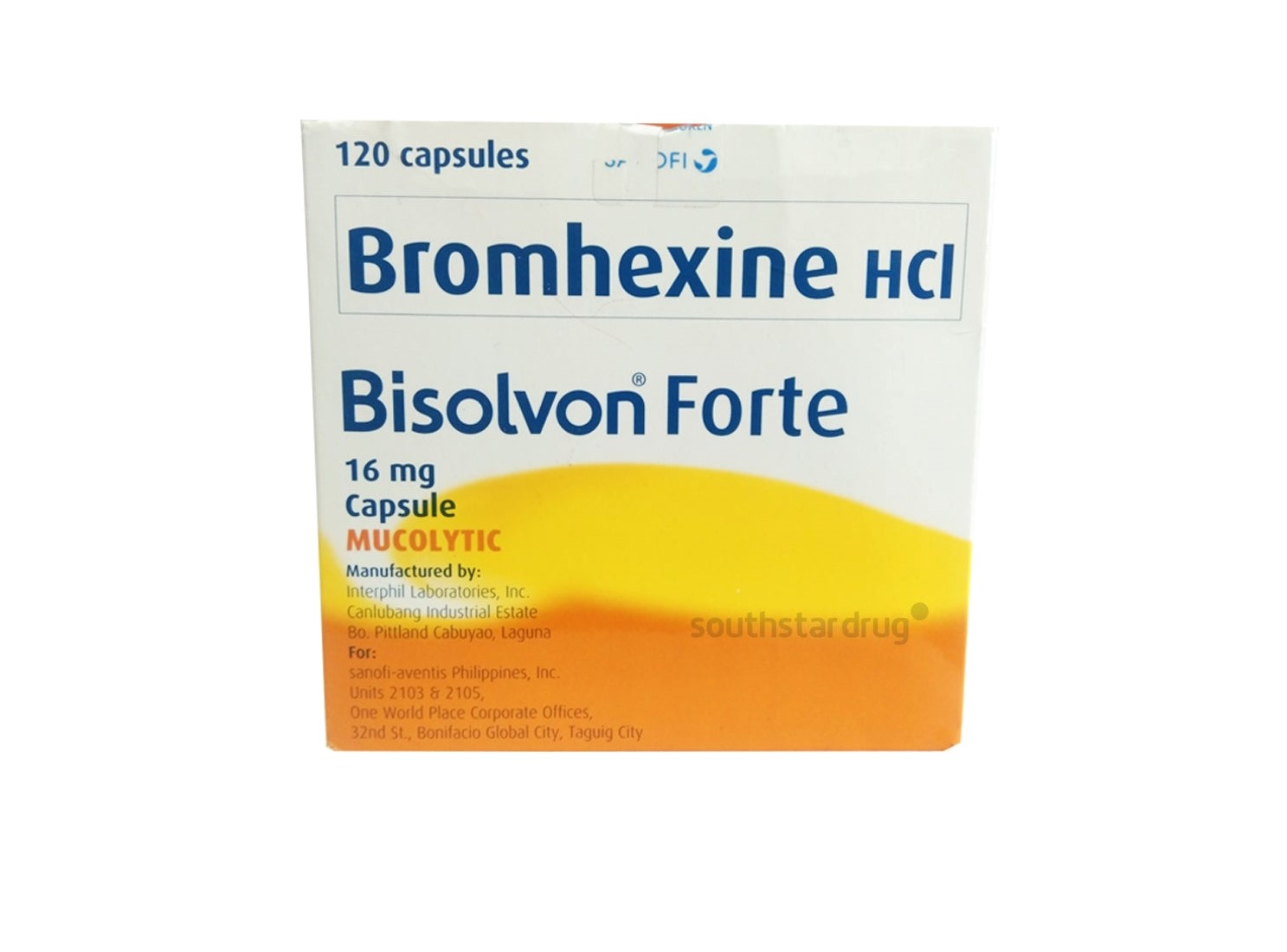 BISOLVON Forte Bromhexine Hydrochloride 16mg Capsule 120's price in the ...