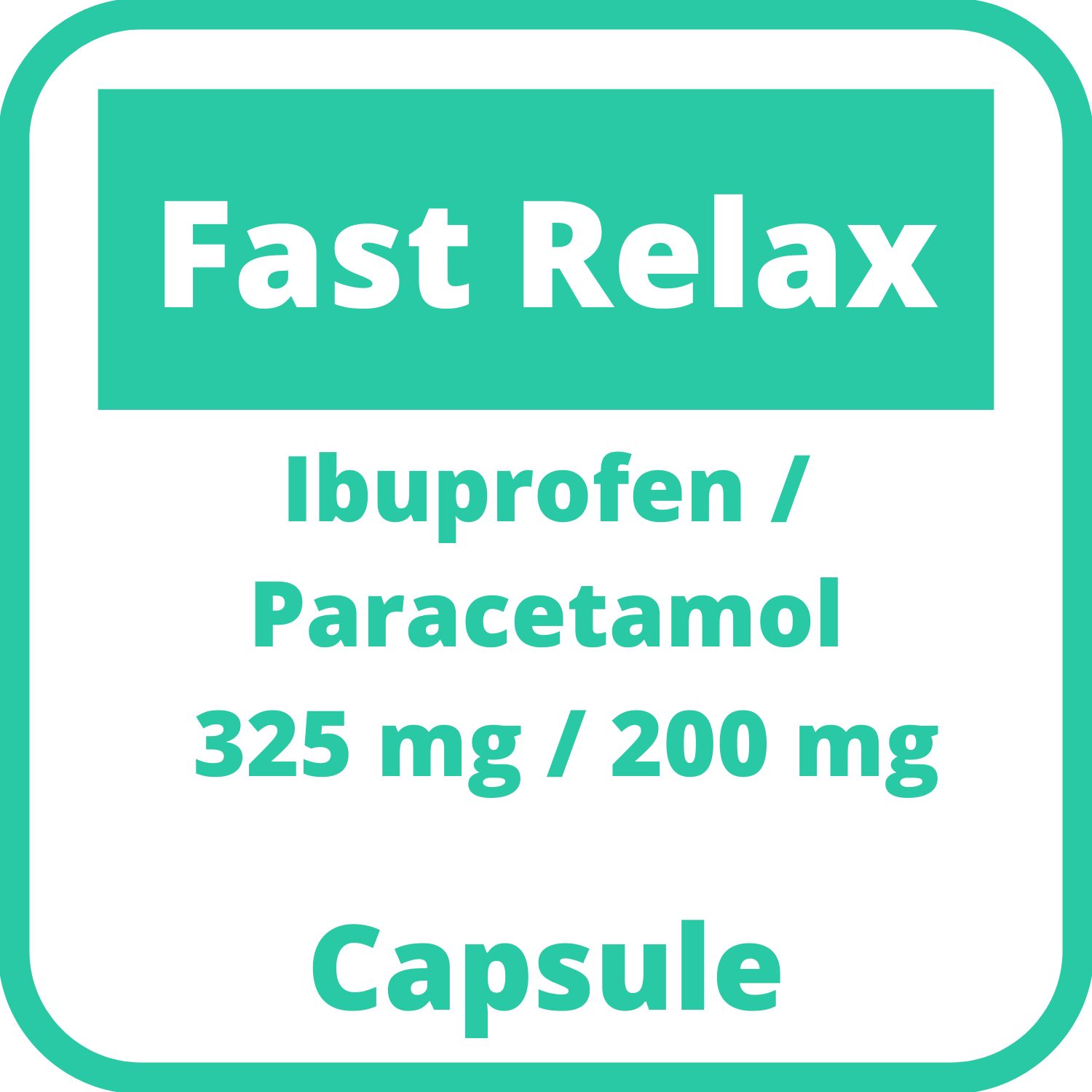FAST RELAX Ibuprofen / Paracetamol 325mg / 200mg Capsule price in the