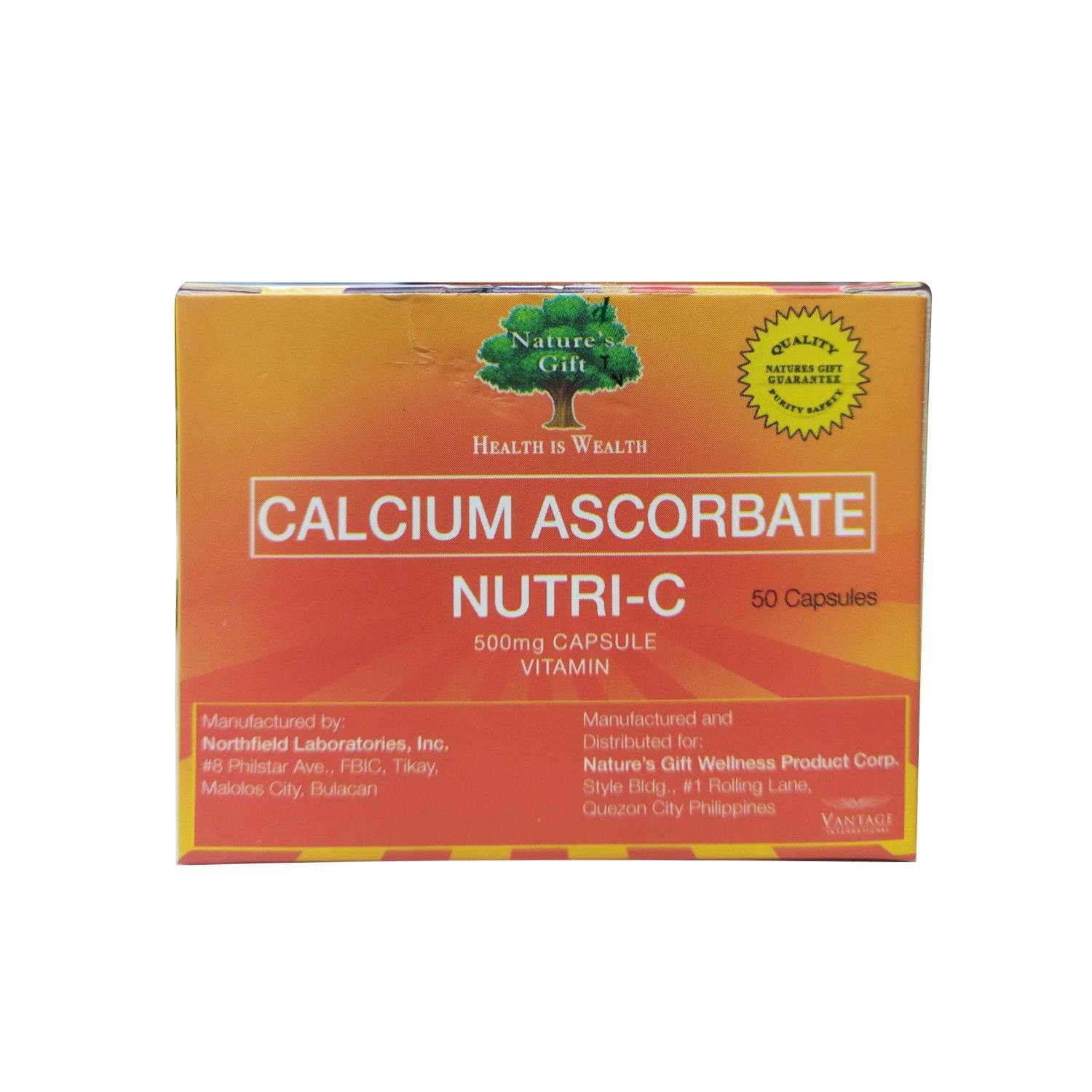 NUTRIC Calcium Ascorbate 500mg Capsule 20's price in the Philippines