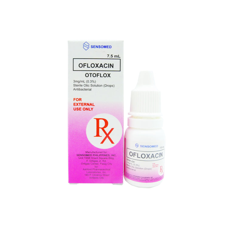 OTOFLOX Ofloxacin 0.3 (3mg / mL) Otic Solution Drops 7.5mL price in