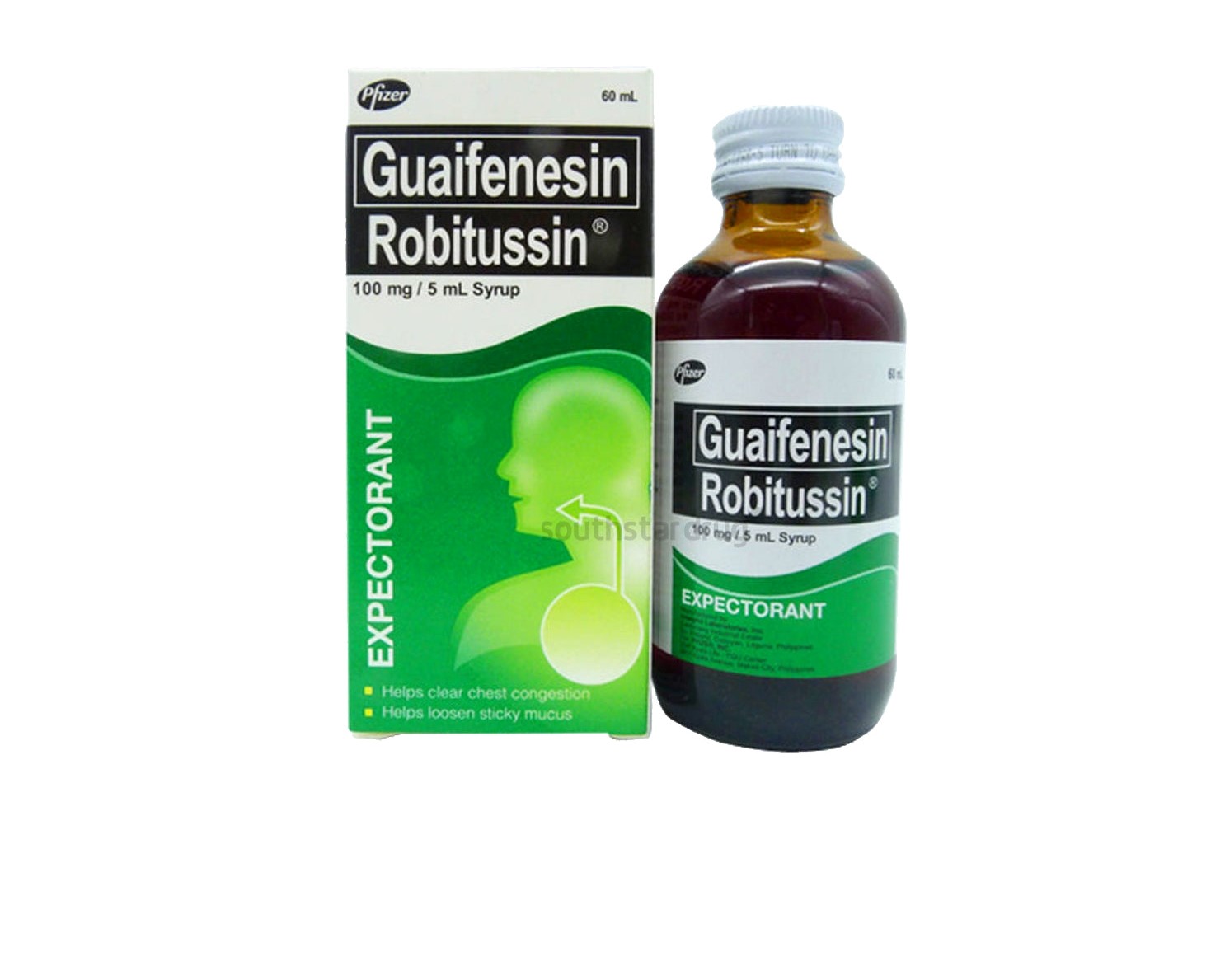 ROBITUSSIN Guaifenesin 100mg / 5mL Syrup 60mL price in the Philippines