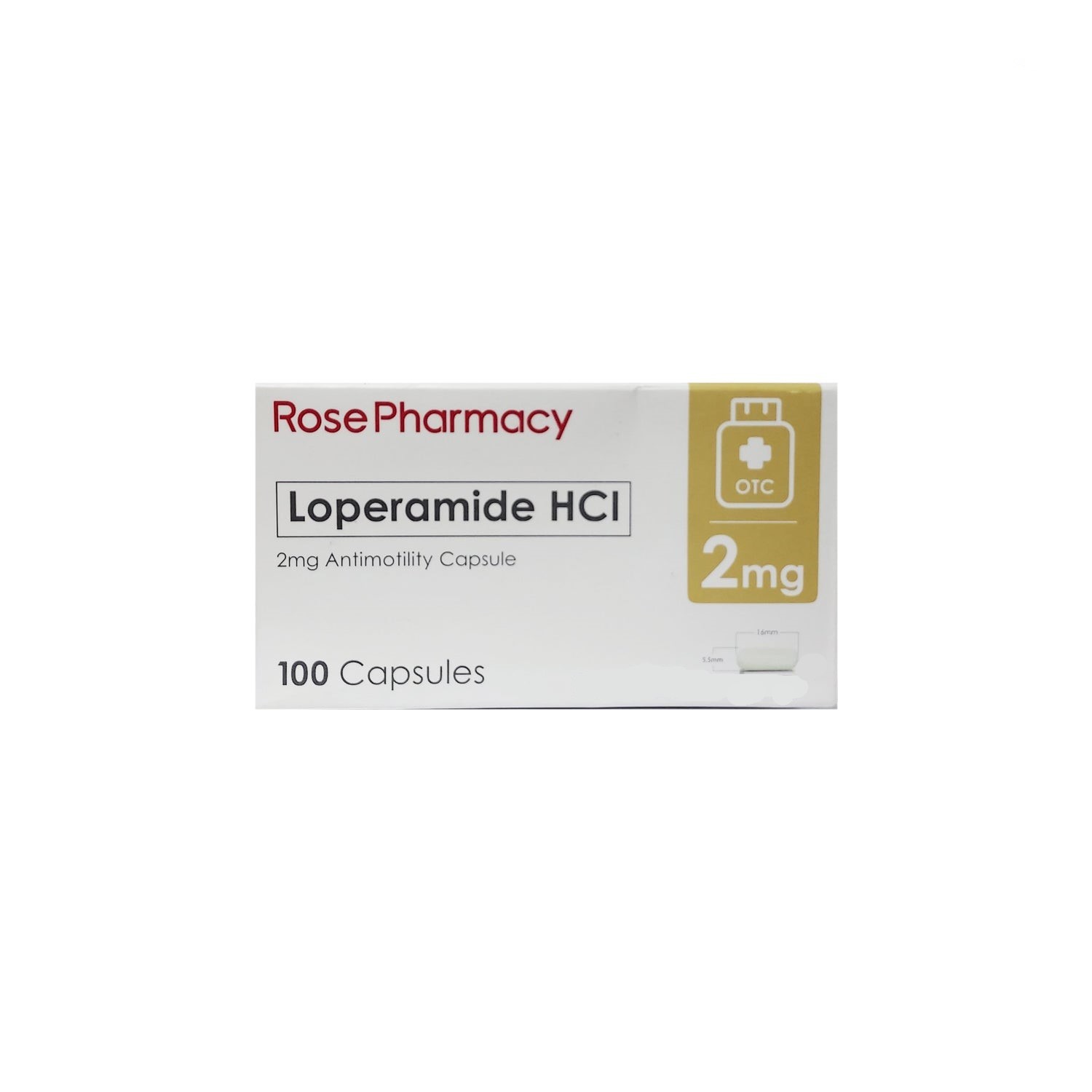 ROSE PHARMACY Loperamide Hydrochloride 2mg Capsule 20's price in the