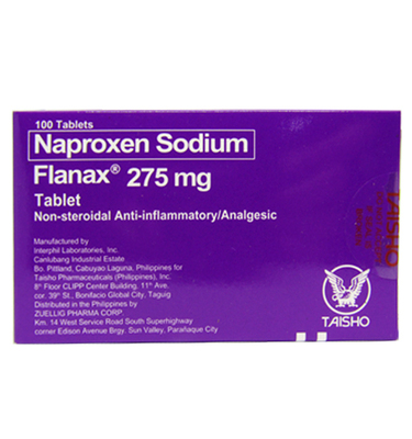 FLANAX Naproxen Sodium 275mg Tablet 100's price in the Philippines ...