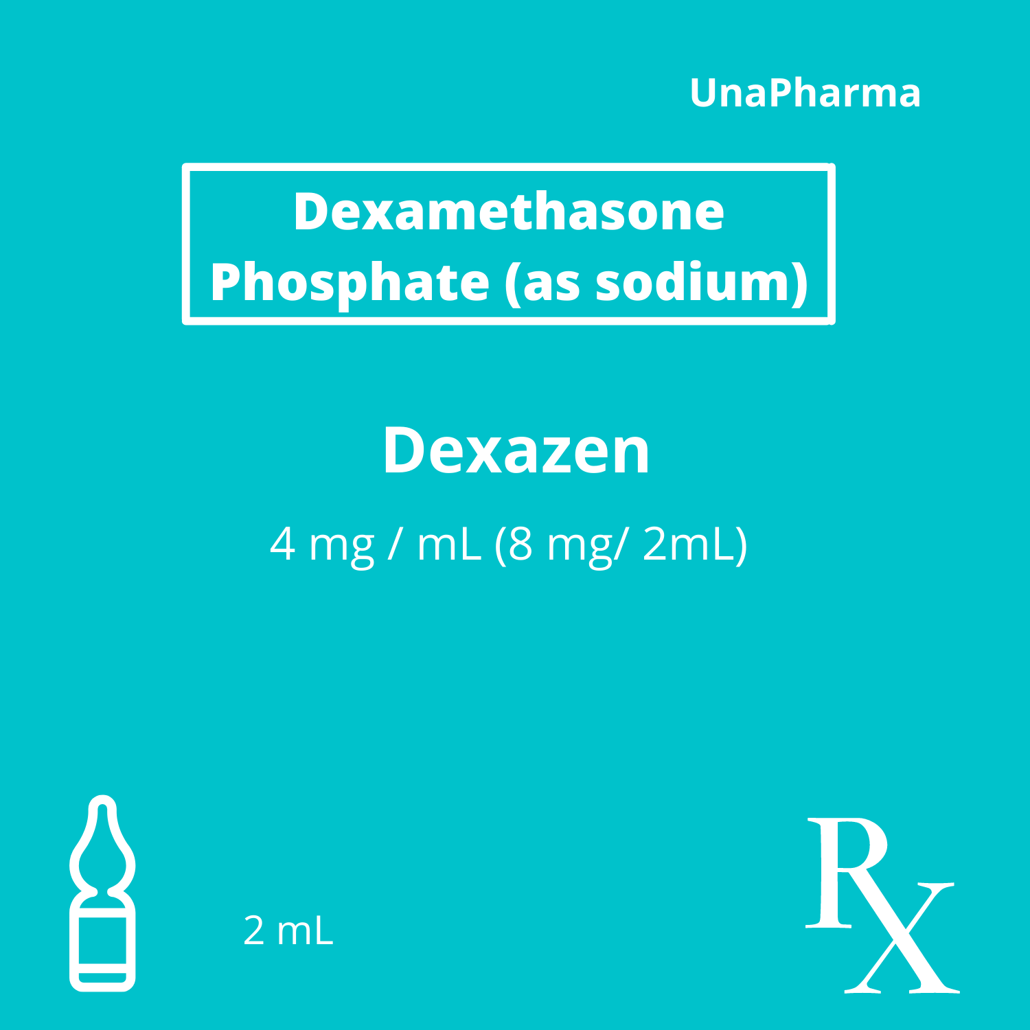 DEXAZEN Dexamethasone Sodium Phosphate 4mg / mL (8mg / 2mL) Solution