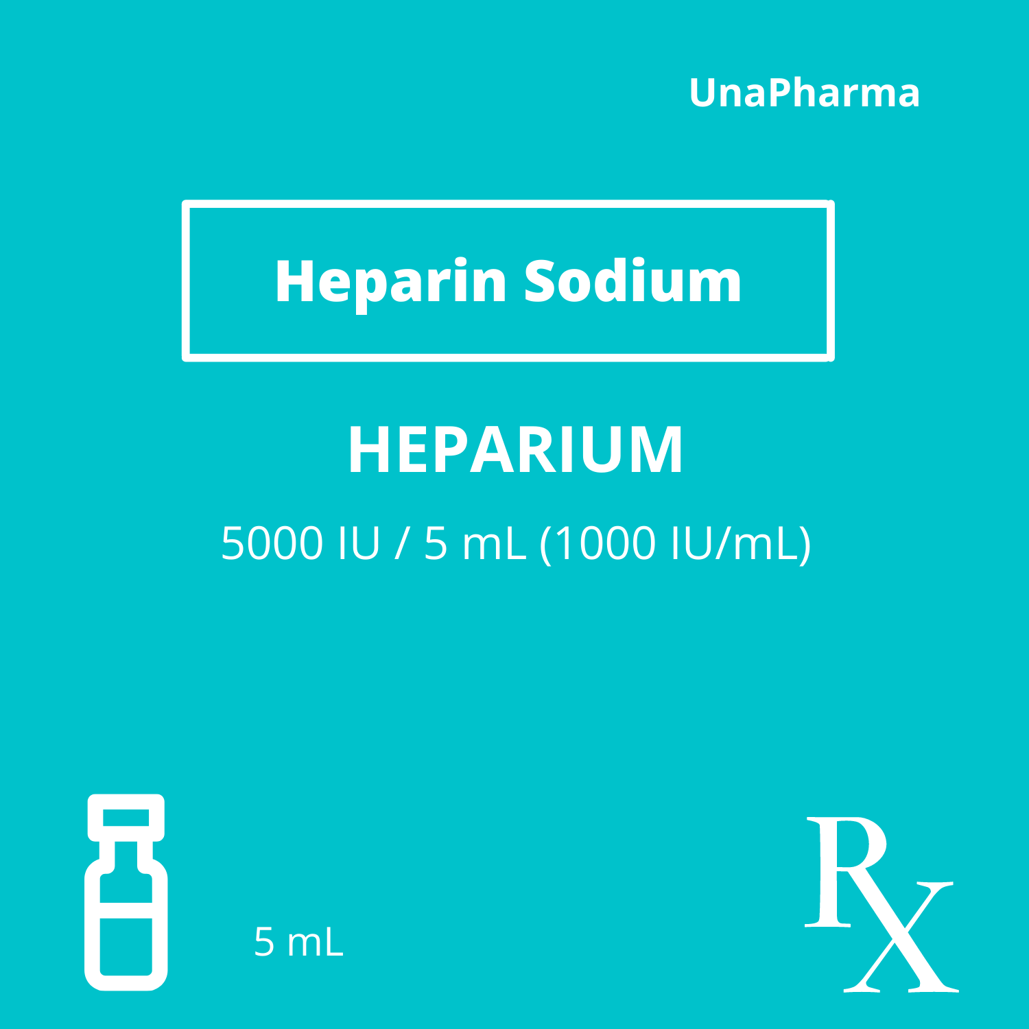 HEPARIUM Heparin Sodium 5000IU / 5mL (1000IU / mL) Solution for IV ...