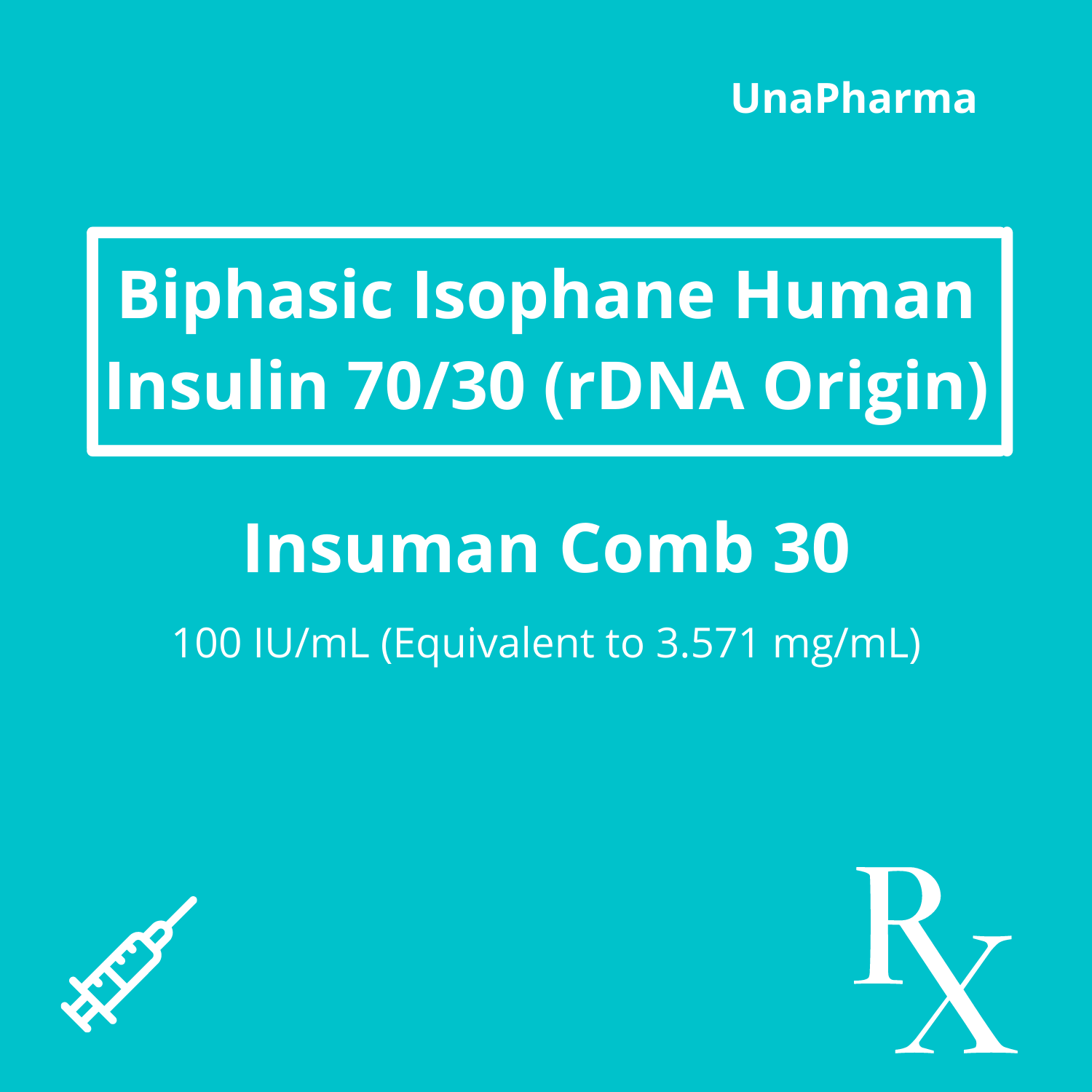 INSUMAN COMB 30 Biphasic Isophane Human Insulin 70/30 (rDNA) 100IU / mL ...