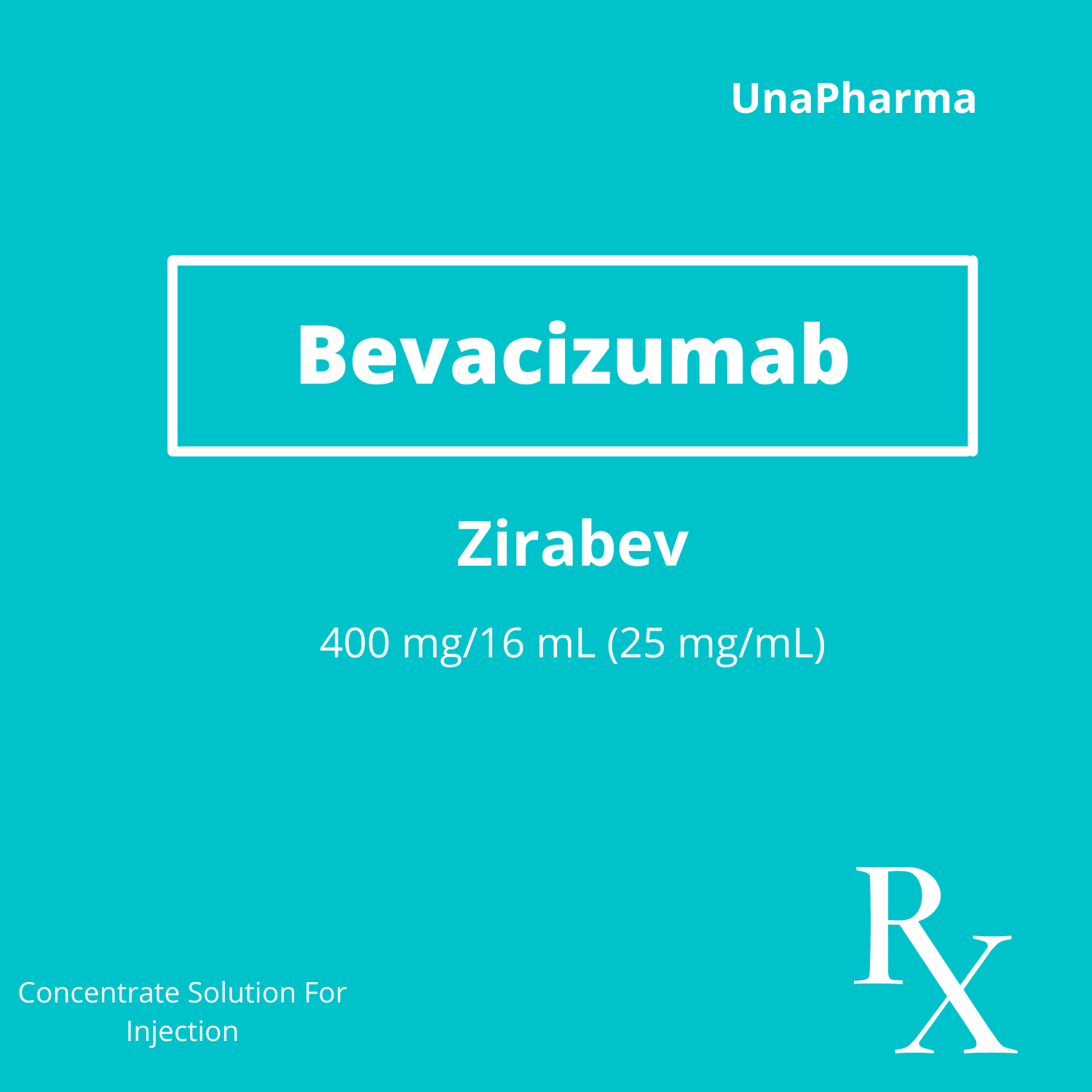 ZIRABEV Bevacizumab 400mg / 16mL (25mg / mL) Concentrate for IV Injection 20mL price in the