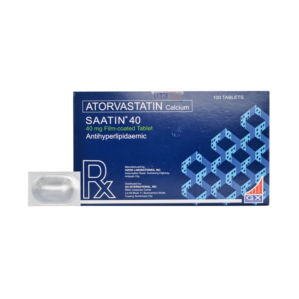 SAATIN 40 Atorvastatin Calcium 40mg Film-Coated Tablet 100's price in ...