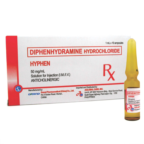 HYPHEN Diphenhydramine Hydrochloride 50mg / mL Solution for IM/IV ...