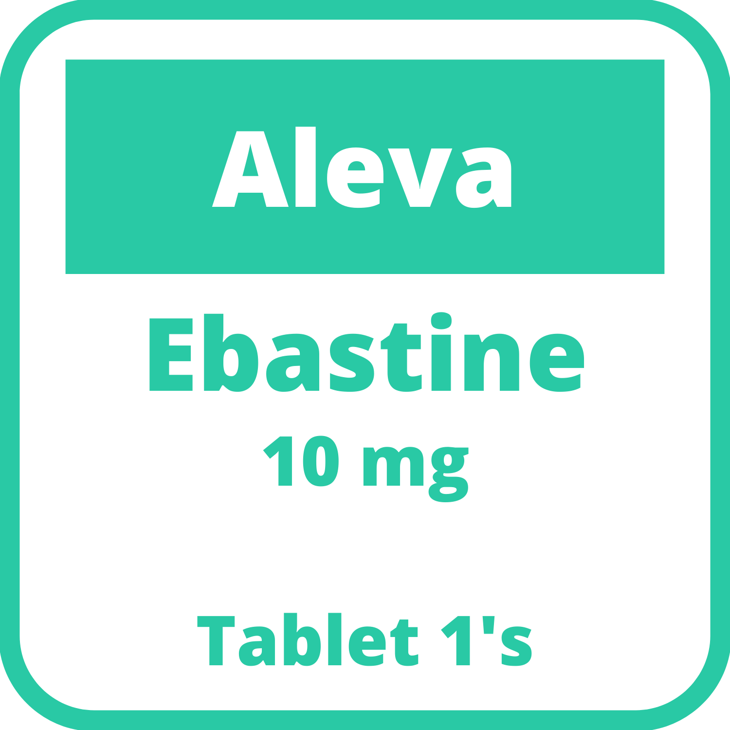 Buy Aleva ebastine 10mg tablet 1's online with MedsGo. Price - from