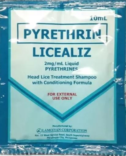 LICEALIZ Pyrethrin 2mg / mL Shampoo 10mL 12's price in the Philippines ...