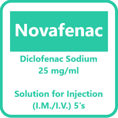 NOVAFENAC Diclofenac Sodium 25mg / mL Solution for IM/IV Injection 3mL ...