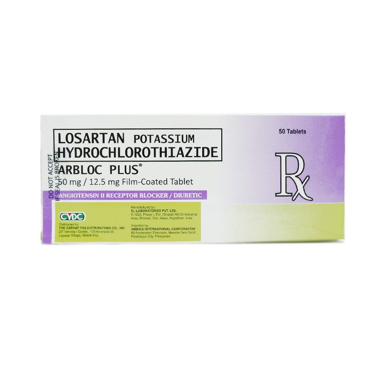 ARBLOC PLUS Losartan Potassium / Hydrochlorothiazide 50mg / 12.5mg Film ...