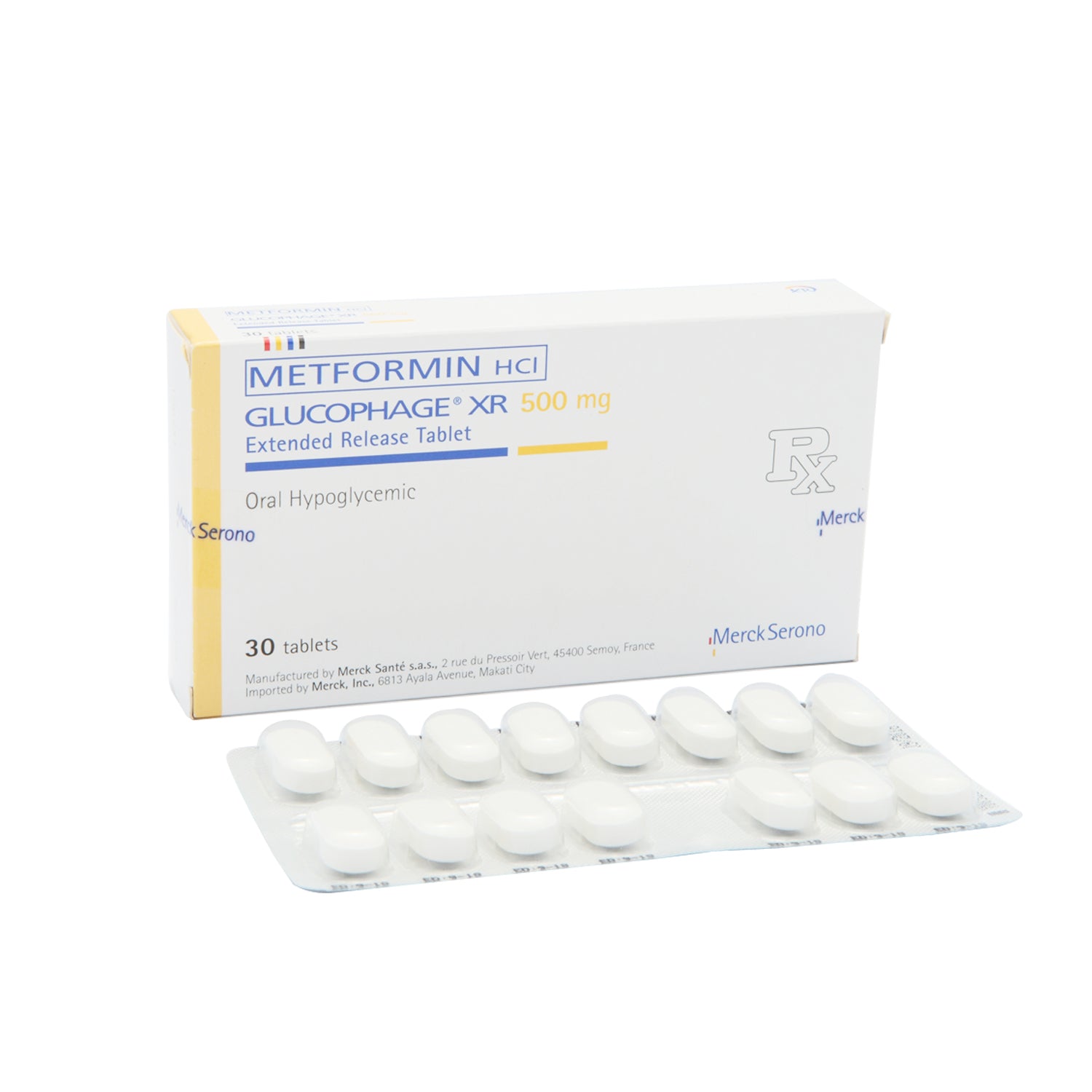 Glucophage Xr Metformin Hydrochloride 500mg Extended Release Tablet 1s Price In The Philippines 3318