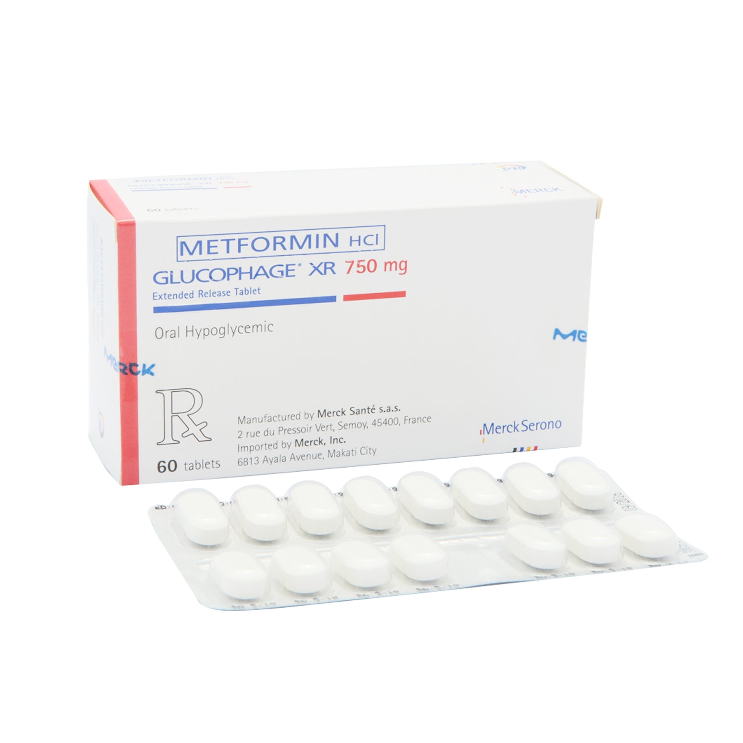 Buy Glucophage xr metformin hydrochloride 750mg extended-release tablet ...