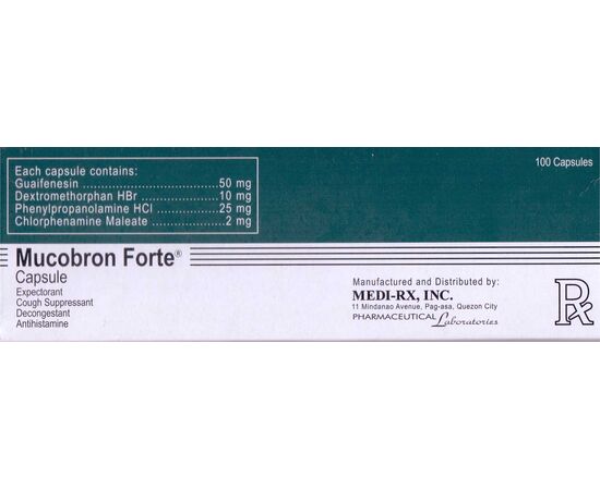 Mucobron Forte Guaifenesin Dextromethorphan Hydrobromide