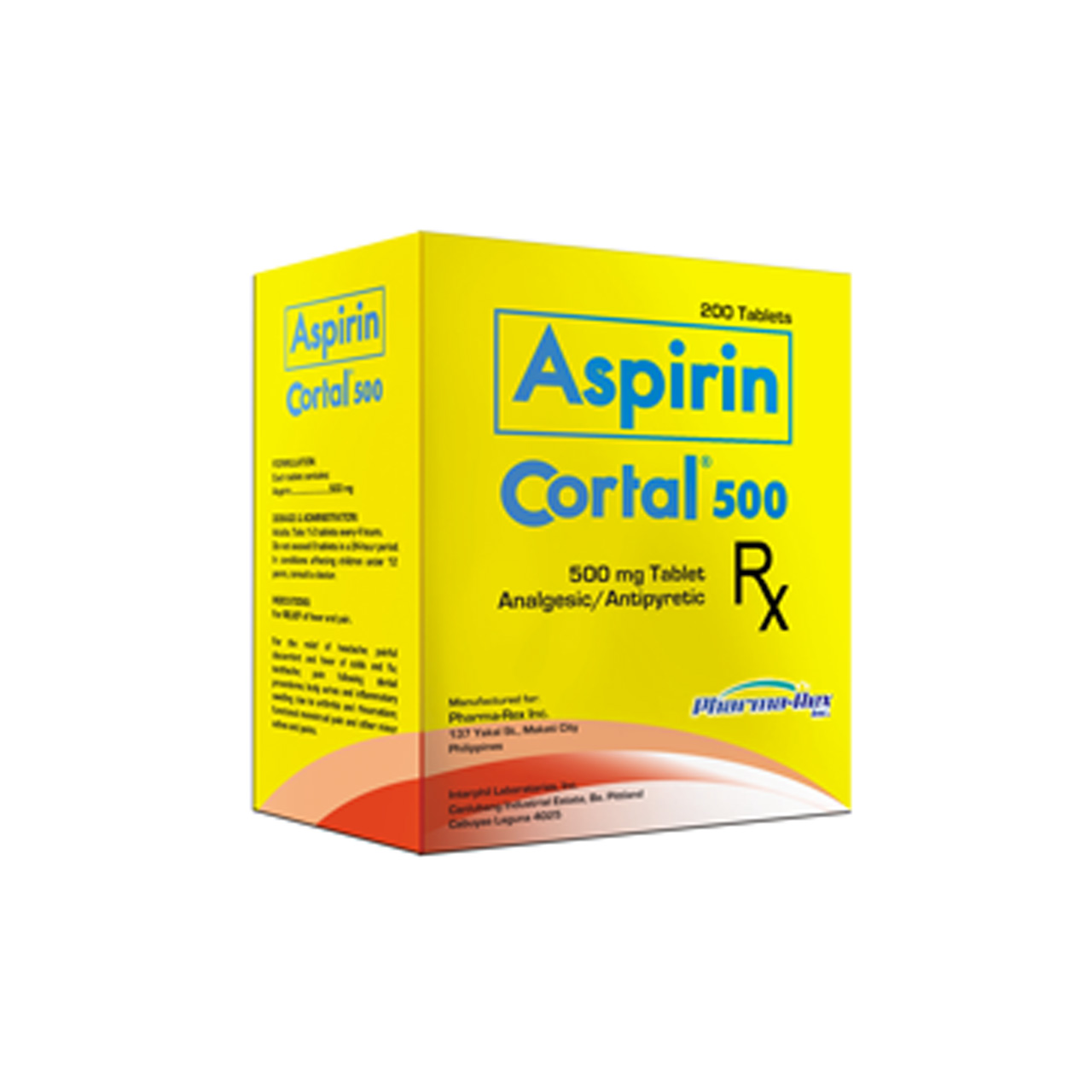 CORTAL 500 Aspirin 500mg Tablet 1's price in the Philippines MedsGo