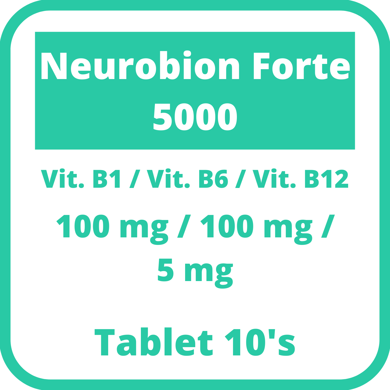 NEUROBION FORTE 5000 Vitamin B Complex 100mg / 100mg / 5mg Film-Coated ...