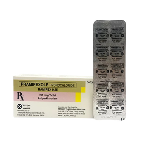 RAMIPEX 0.25 Pramipexole Hydrochloride 250mcg Tablet 1 s price in