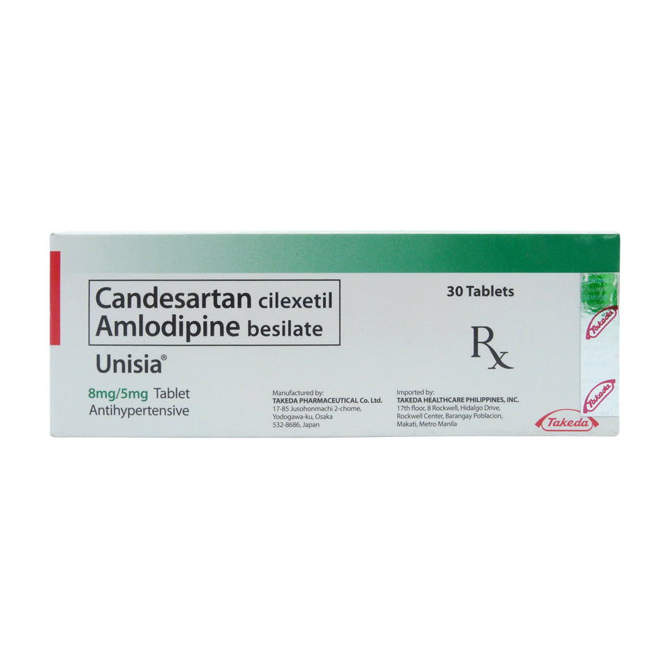 UNISIA Candesartan Cilexetil / Amlodipine Besilate 8mg / 5mg Tablet 1's ...