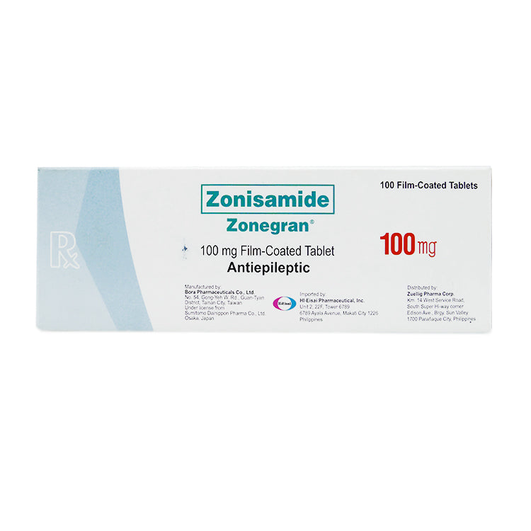 ZONEGRAN Zonisamide 100mg FilmCoated Tablet 1's price in the