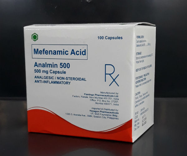 ANALMIN 500 Mefenamic Acid 500mg Capsule 100's price in the Philippines ...