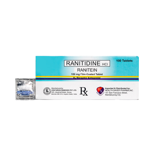 RANITEIN Ranitidine Hydrochloride 150mg FilmCoated Tablet 100's price