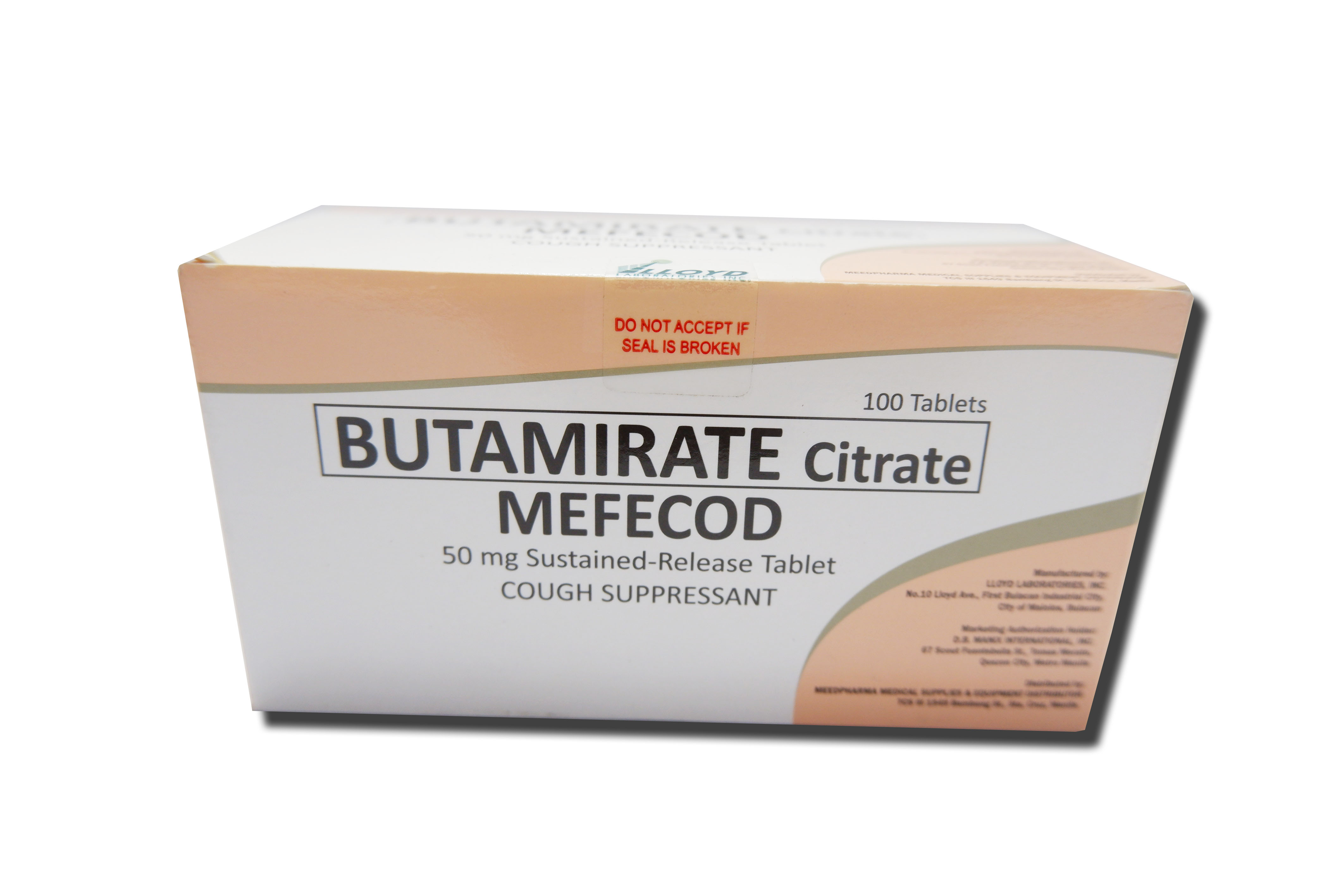 MEFECOD Butamirate Citrate 50mg Sustained Release Tablet 100's price in ...