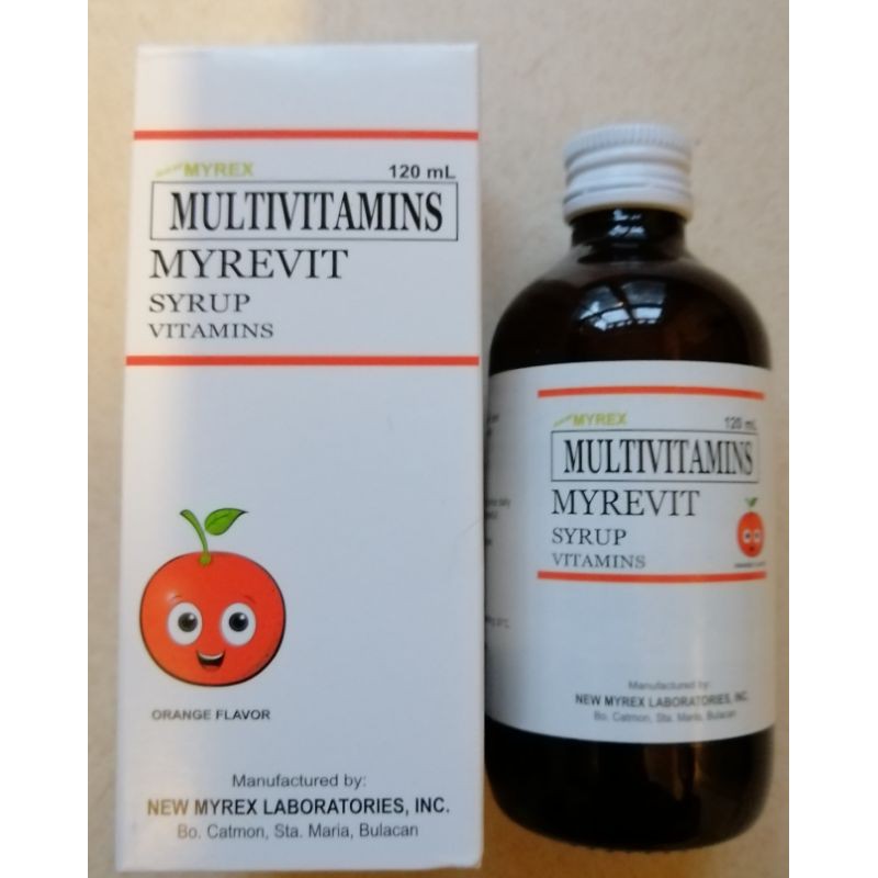 MYREVIT Multivitamins Syrup 120mL Orange price in the Philippines