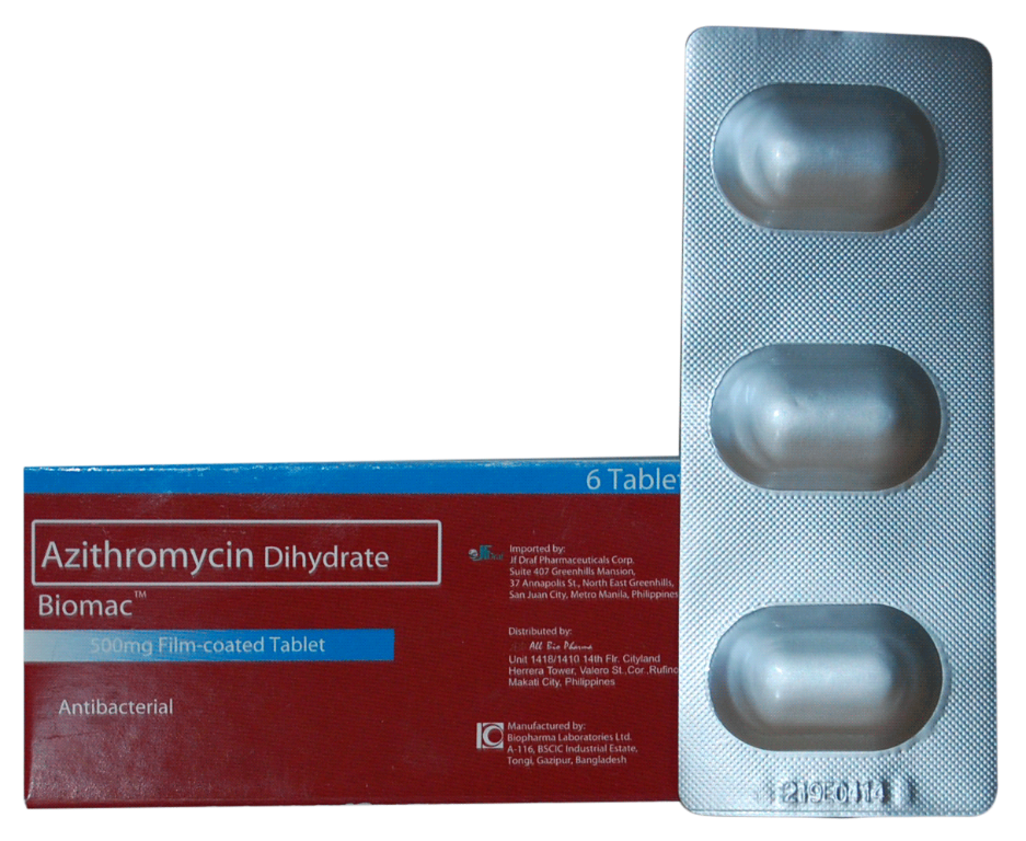 BIOMAC Azithromycin Dihydrate 500mg Film-Coated Tablet 1's price in the ...