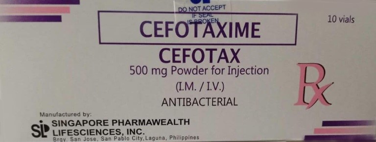 CEFOTAX CEFOTAXime Sodium 500mg Powder for IM/IV Injection 10's price ...